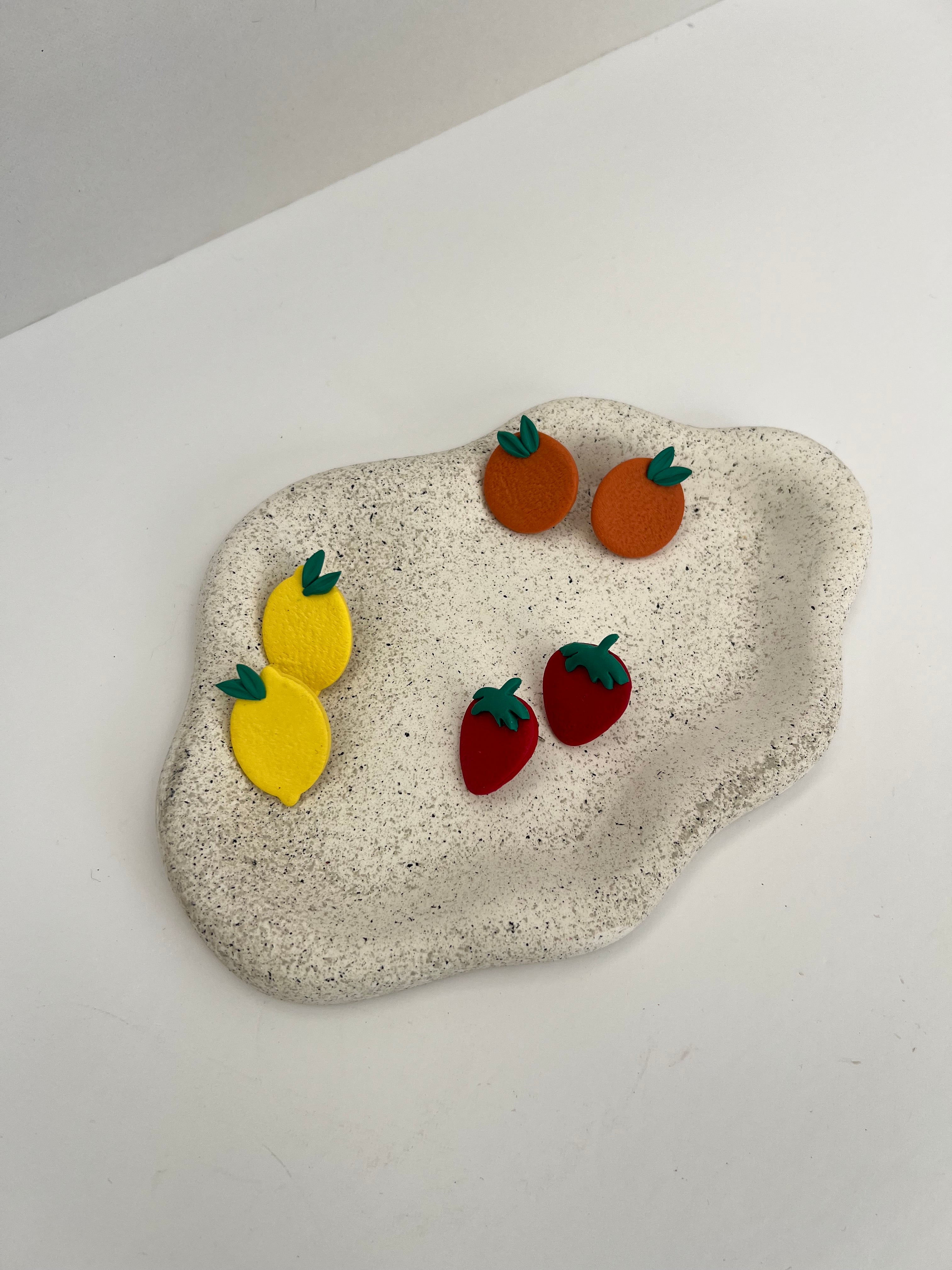 Fruit basket earrings