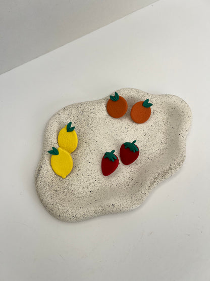 Fruit basket earrings