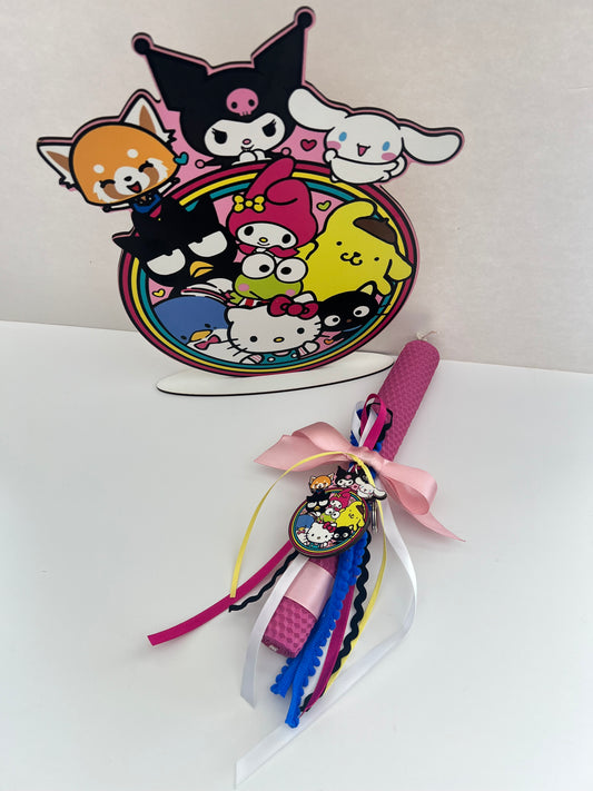 Λαμπάδα κερήθρα Hello kitty and friends