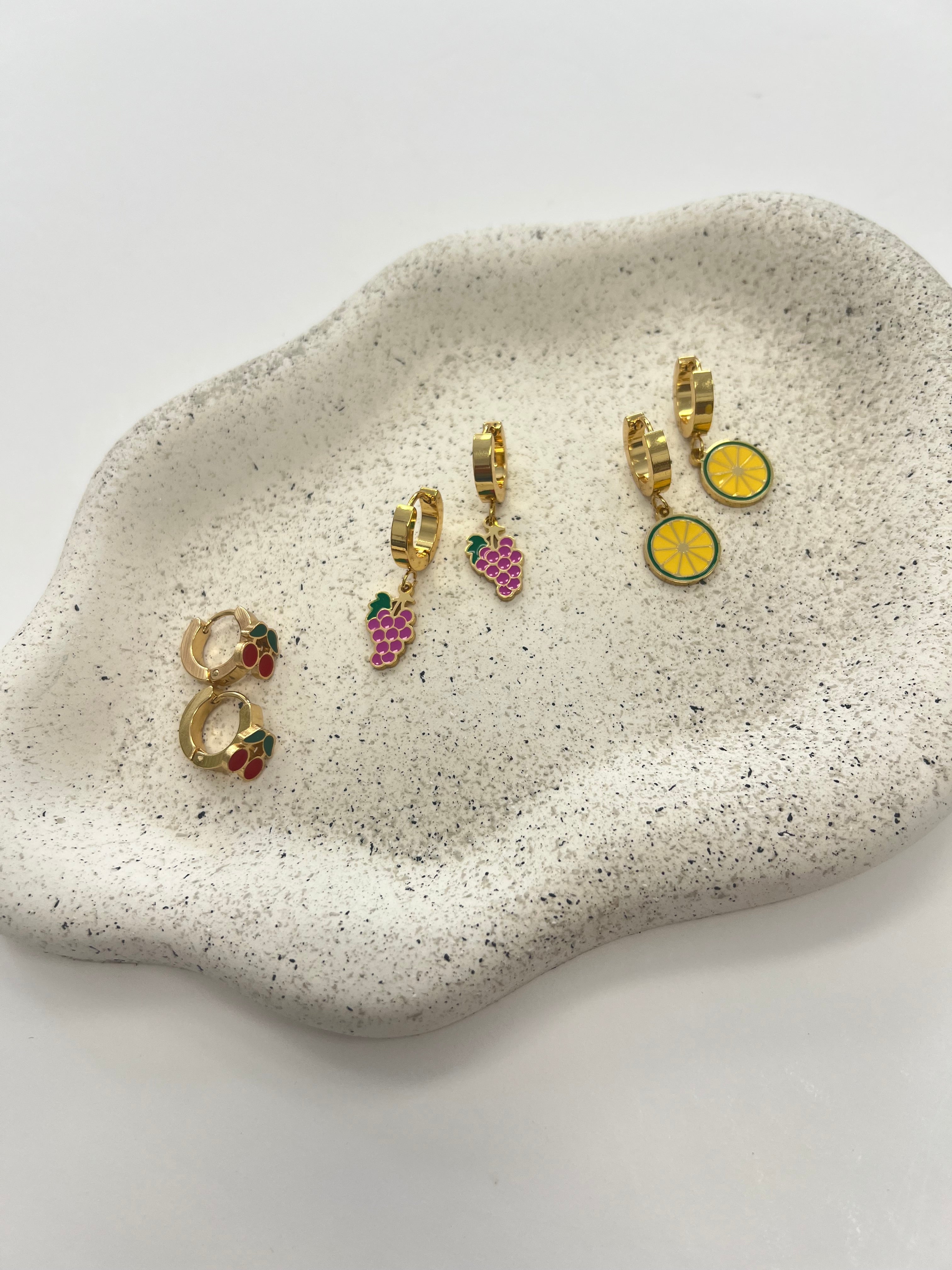 Grape juice earring