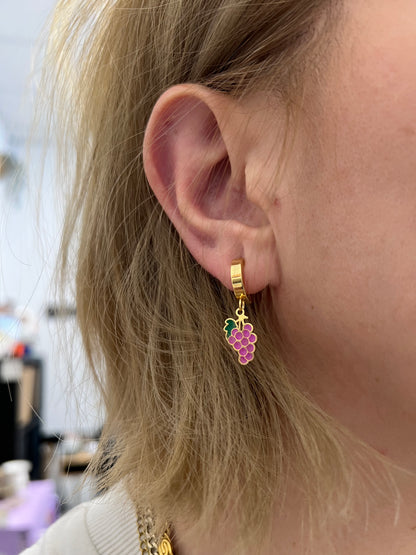Grape juice earring
