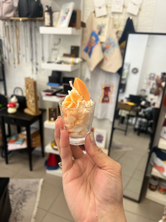 Σφηνοπότηρο κερί σόγιας peach bellini