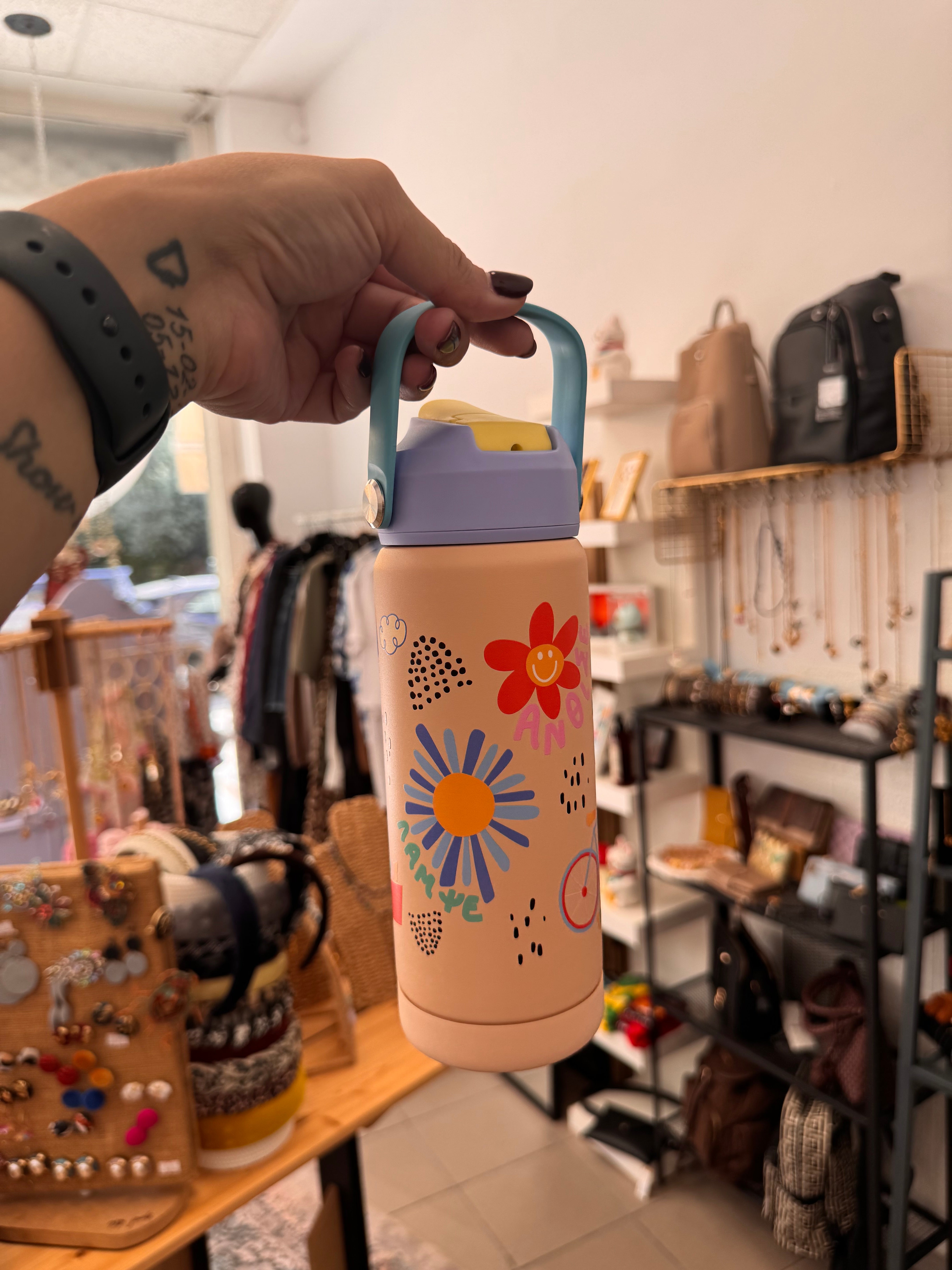 Happy Life- Kids Thermos 530ml – Shades of Blue